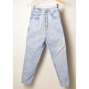 Bill Blass Vintage Jeans Size 8 High Rise Tapered Leg Light Wash 80s Mom- READ